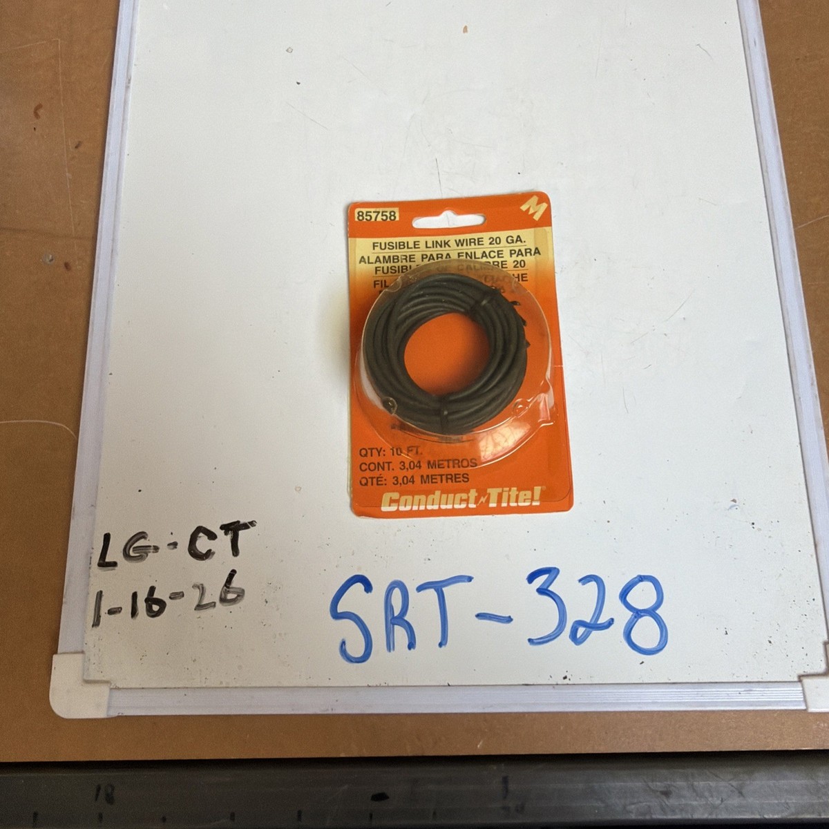 20 Gauge Fusible Link Wire - 10 Foot Roll - NEW / Motormite Orange