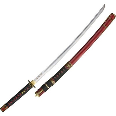 Art Gladius Katana Sword 29'' Carbon Steel Blade Rayskin/Leather Wrap Handle