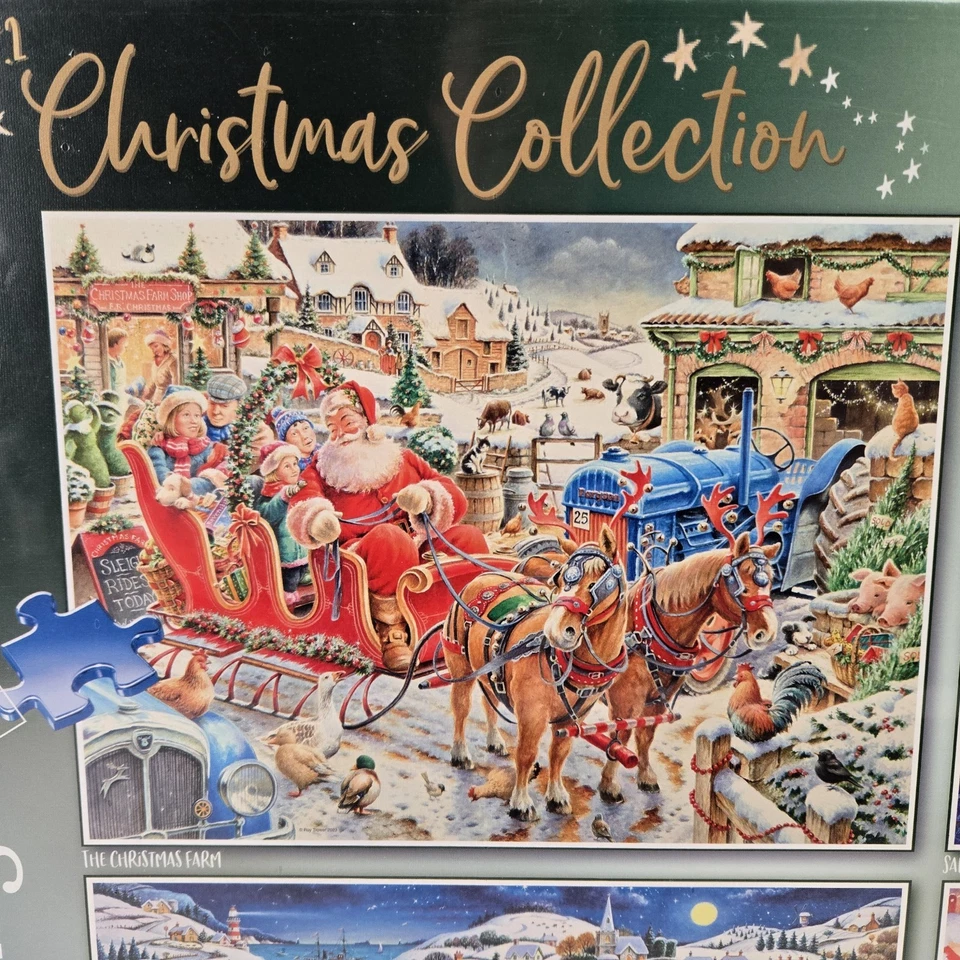 Ravensburger Roy Trower No. 2 Christmas Collection 4 x 500 Piece Puzzles Germany - Image 2 of 4