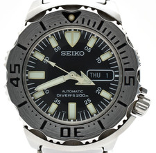 【Near MINT】SEIKO Black Monster SKX779 7S26-0350 Automatic Diver Men Watch Japan