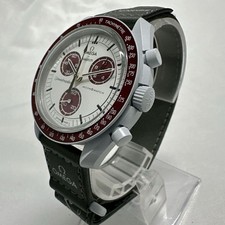 OMEGA x Swatch “Mission to Pluto” SO33M101 Bioceramic White x Bordeaux Quart