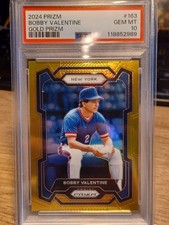 2024 Panini Prizm - Bobby Valentine #163 Gold Prizm /10 PSA 10! Pop 1 Book End