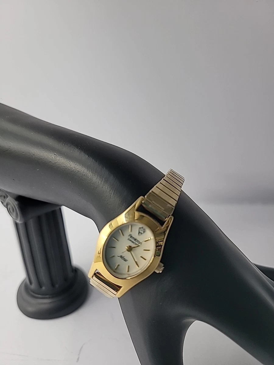 Vintage Armitron Gold Tone Stainless Steel Adjustable Stretchy Women’s Watch 20230216_093450_2048x.jpg?v=  main image 3