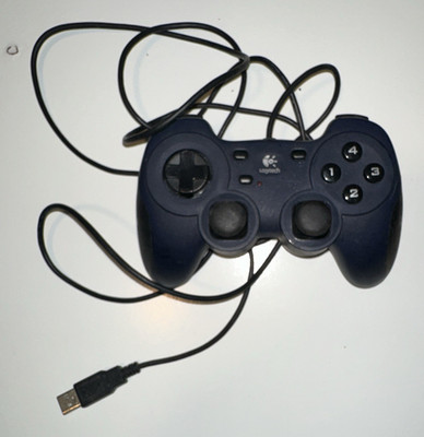 Logitech Dual Action USB Wired Gamepad Controller, Black, Dual Thumbsticks