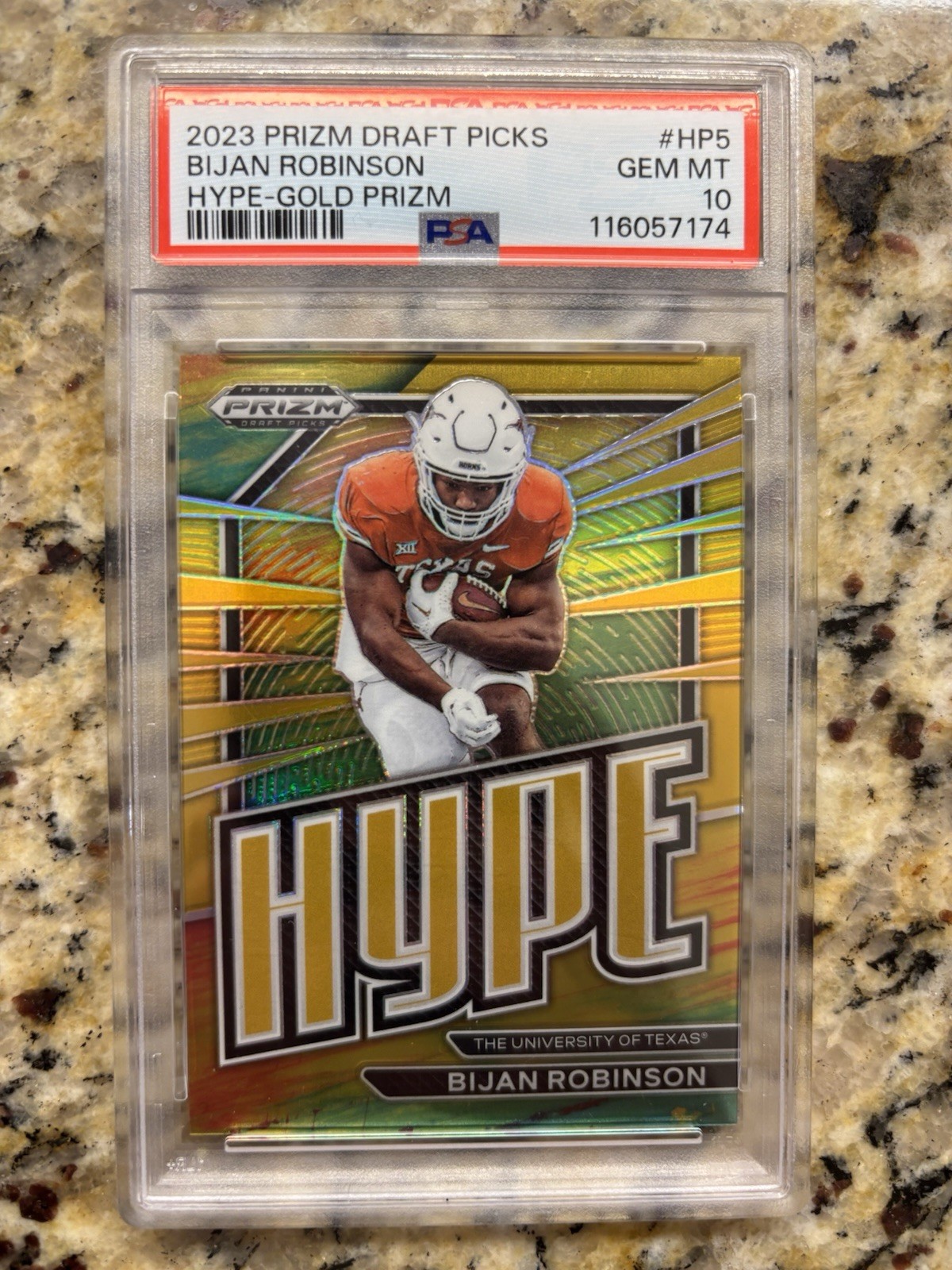 2023 Prizm Draft Picks Bijan Robinson psa 10 Gold Hype /10 #HP-5