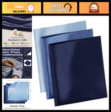 100 Real Mulberry Silk Pocket Square for Men - 11x11 Inch Solid Handkerchief, M