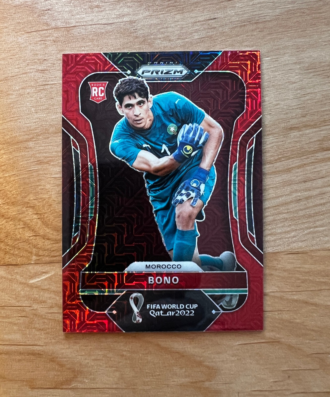 Bono 2022 Panini Prizm World Cup #238 Red Mojo Prizm /99 Morocco RC Rookie Qatar