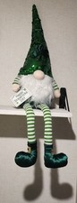 Happy St. Patrick's Day Leprechaun/Gnome Shelf Sitter With Sequin Hat And Sign