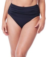 Bleu by Rod Beattie High-Waist Side-Shirred Bottom Black