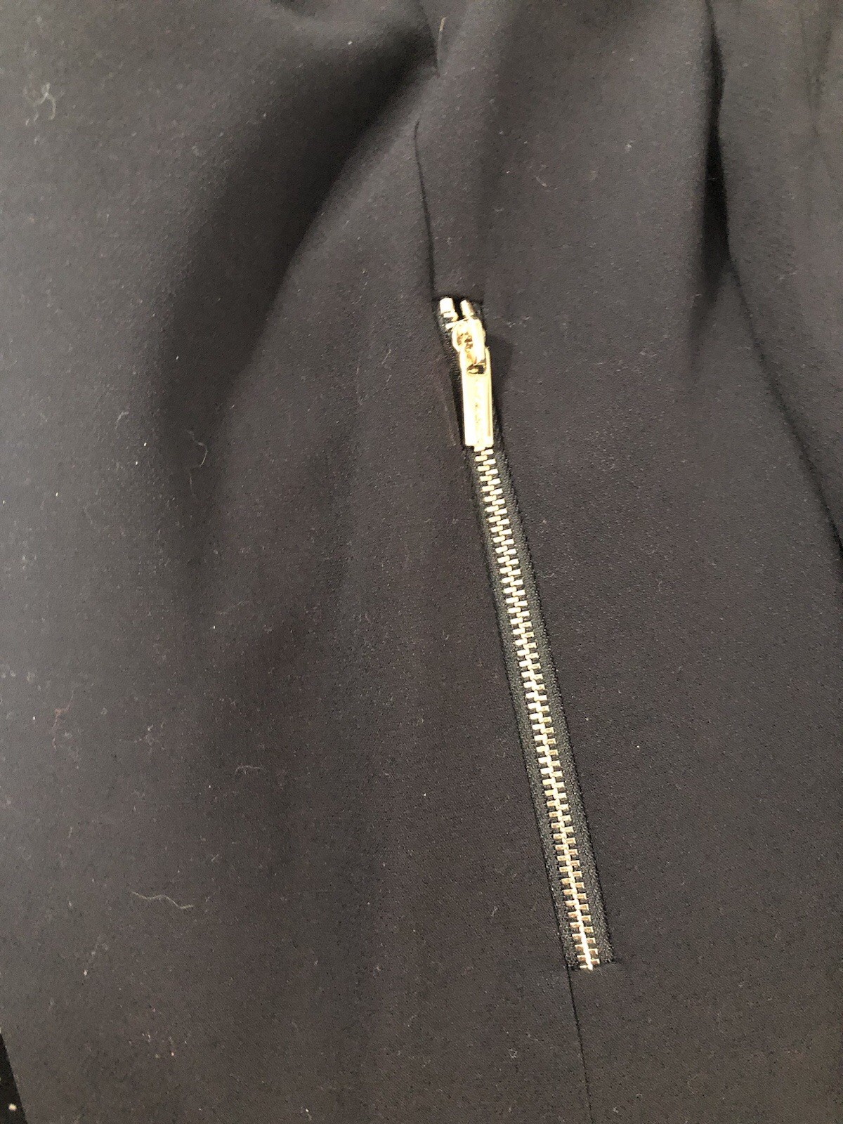 Calvin Klein Navy Blue Open Suit Jacket New Gold Zipper Pockets Size 6 Business thumbnail 10