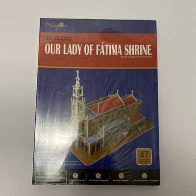 Religious 3D Puzzle Our Lady Of Fatima Shrine Model PT219 - 47 Pieces NEW *pics