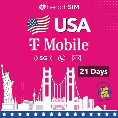 T-Mobile USA SIM unlimitierte Daten & Telefonie & SMS USA - 21 Tage