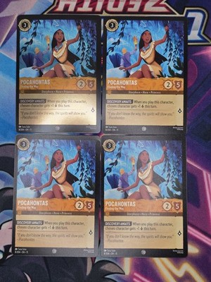Lorcana POCAHONTAS Finding the Way 8/204 1x cold foil 3x regular Winterspell 