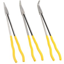 3 Pieces 16 Inch Long Needle Nose Pliers Set, Straight, 45, 90 Degree Long Reach