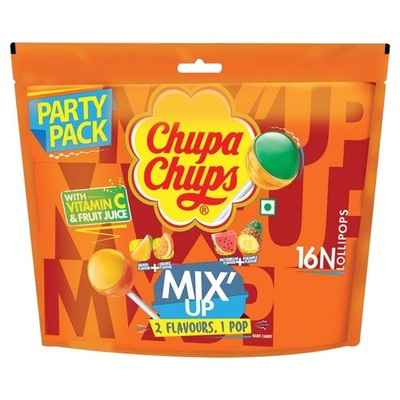 Chupa Chups Mixups Lollipops Assorted Candy Pack Party Sweets 16 Pieces 192g