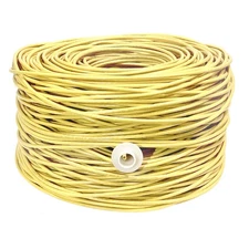 1000Ft Cat6 23AWG UTP Solid 4-Pairs Network Ethernet LAN Cable Bulk Yellow (C...