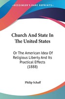 Church And State In The United States Philip Schaff Taschenbuch Englisch 2007