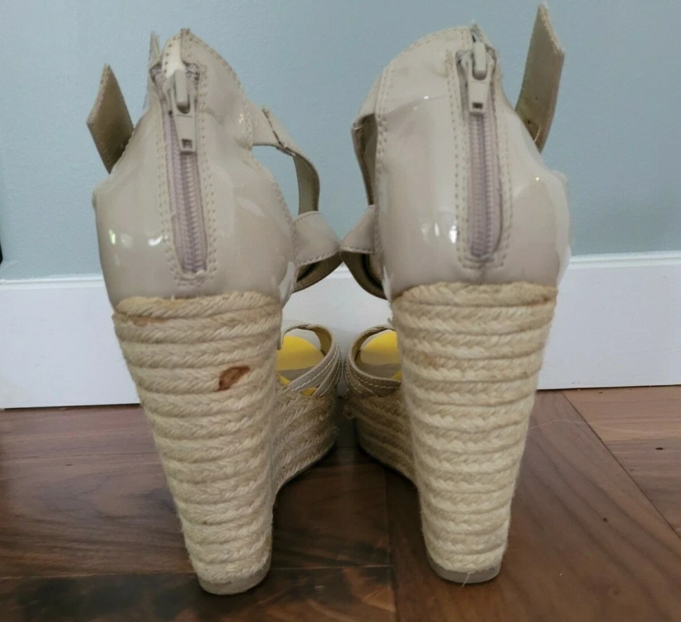 G by Guess Shoes Platform Wedge Sandals Womens Size 10 Tan - Image 4 of 4