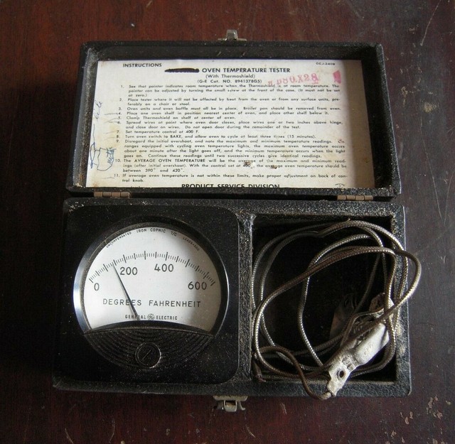 VINTAGE GENERAL ELECTRIC OVEN TEMPERATURE TESTER USED BY SO CAL EDISON