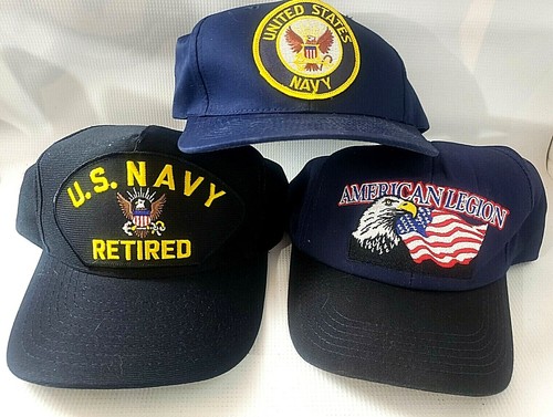 Navy Cap Hat Military Patriotic Lot 