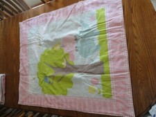 Handmade  Homemade Crib Quilt Elephant, Turtle and Bird