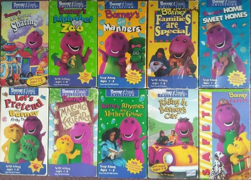 10 Barney &amp; Friends Collection VHS Tape Lot Riding In Car Making New