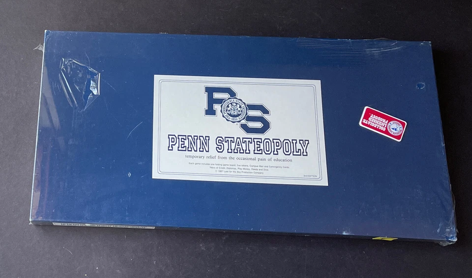 Vintage 1987 Penn Stateopoly Penn State Board Game Monopoly - 3rd Edition Sealed - Image 3 of 4