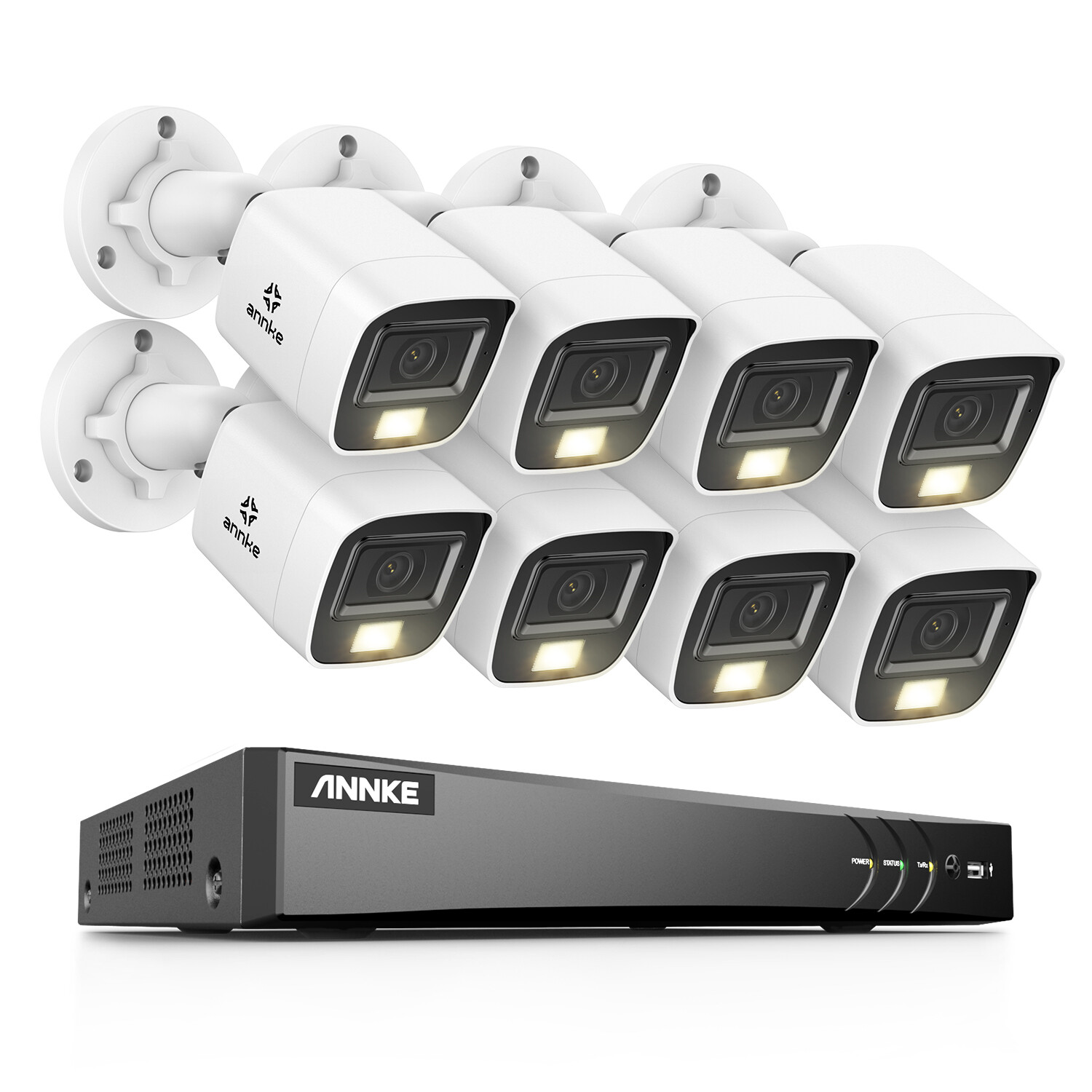 ANNKE 8CH DVR 5MP 4K Video CCTV Security Camera System AI De