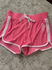 Justice Girls 10 Hot Pink Logo Shorts Dri Fit Soft