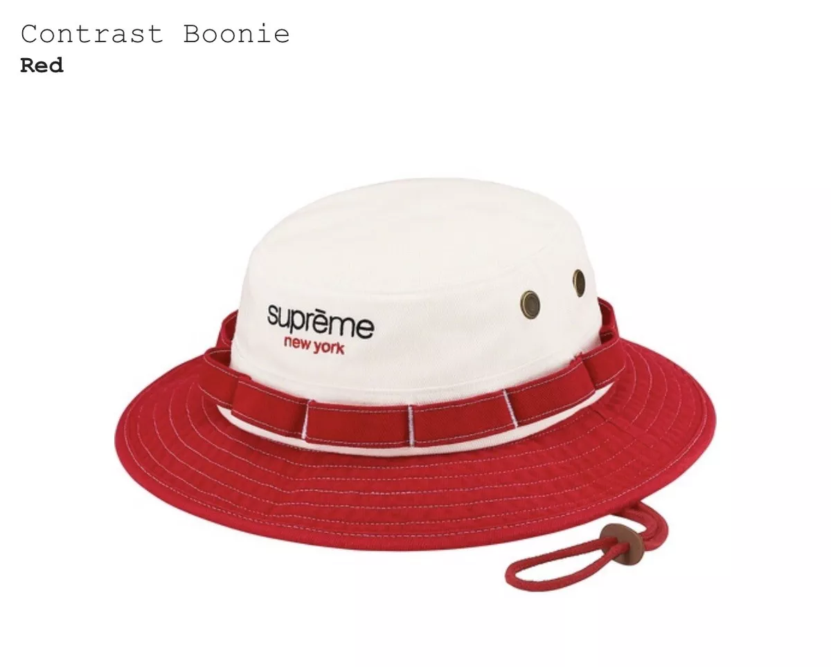 Supreme Contrast Boonie S/M Red IN HAND. TRUSTED SELLER | eBay