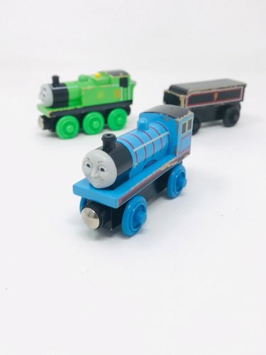 Thomas & Friends Wooden Railway Oliver Edward & Donald’s Tender Flat Lot Of 3 - Picture 2 of 11