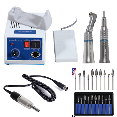 Dental Lab Marathon Electric Micromotor /35K RPM Handpiece /Polishing Burs B*N