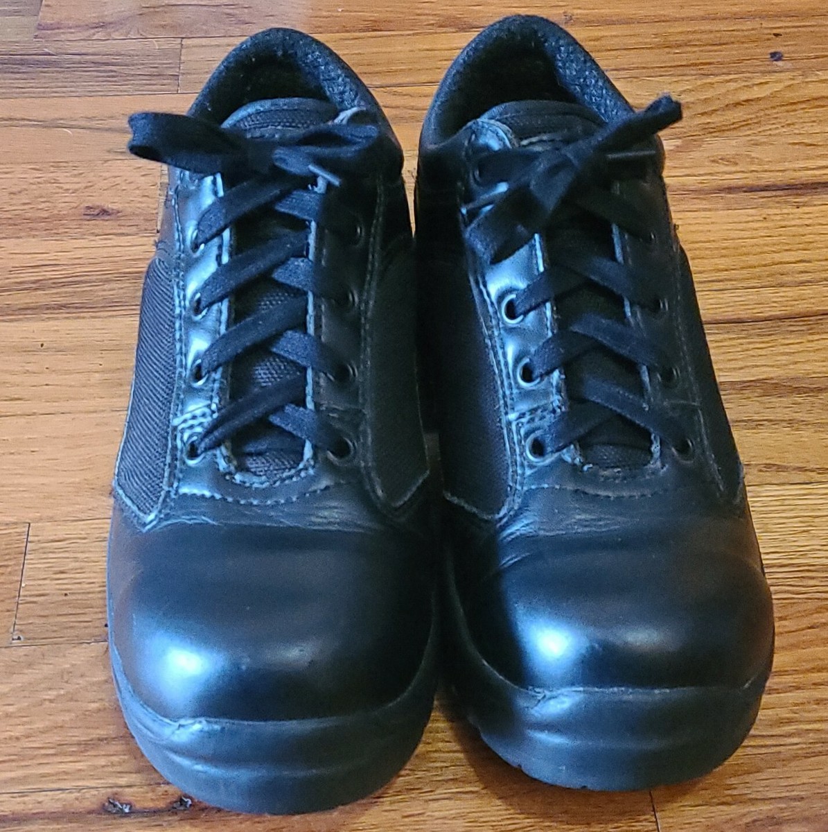 Galls Duty Boot Athletic Oxford Low Top FW050 Black Leather Men's 7 W EUC — product photo 3 of 9