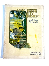 Antique 1910's John Deere Farm Equipment Catalog Moline Ill  tractor
