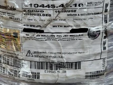 Carol E1044S 16/4C Stranded Audio/Security/Control Cable CMR Riser Gray/50ft