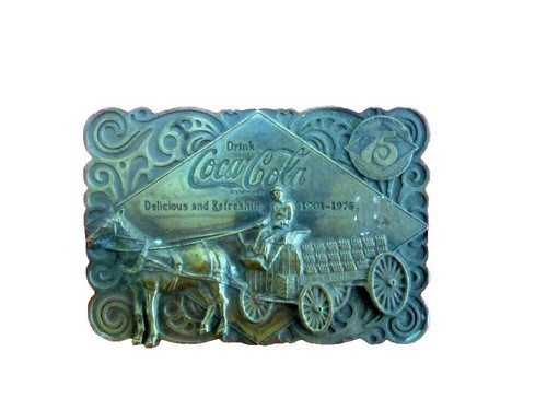 Vintage 1970s Alphonse Mucha Bergamot Brass Works Gypsy Boho Belt Buckle Vintage 1970s Mucha Brass Belt Buckle | Bergamot Works Gypsy  main image 3