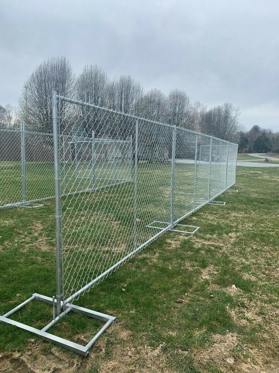 Chain Link Construction Panels/Rent-A-Fence/Temporary Fence 4 Sale 10and#039; x 6and#039; eBay