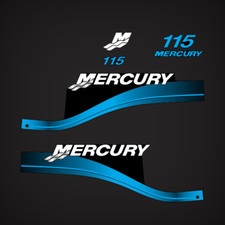 Utombordare Motor Dekaler för Mercury 115hk Top Cover with M Domed Sticker