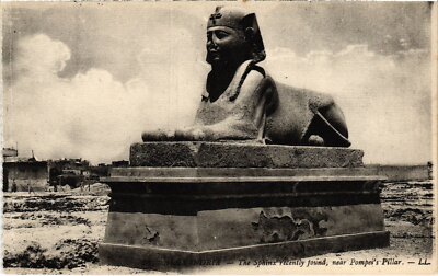 CPA AK ALEXANDRIA Sphinx kürzlich in der Nähe von Pompejis Säule Ägypten gefunden (1325147)
