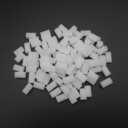 50Pcs 0.5Mod Plastic Spur Gear 10T 10 Teeth Bore Hole 2MM 1.95MM Length 10MM 102 - Afbeelding 1 van 13