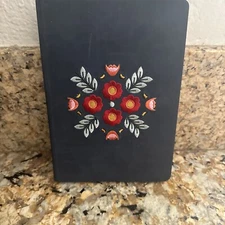 NEW Denik Embroidered  Esthetic Vegan-suede Lined Blank Journal/Notebook-Evelynn