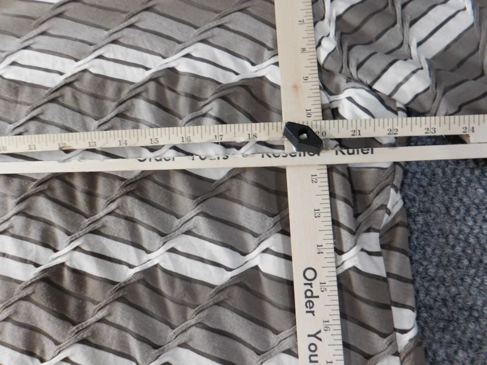 Blusa Dressbarn Mujer 2X Plus Gris Rayas Jersey Top Elástico Clásico Forrado Foto 4 de 4