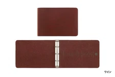 PLOTTER 5012 3-Ring Cowhide Steer Leather Binder Liscio Wine