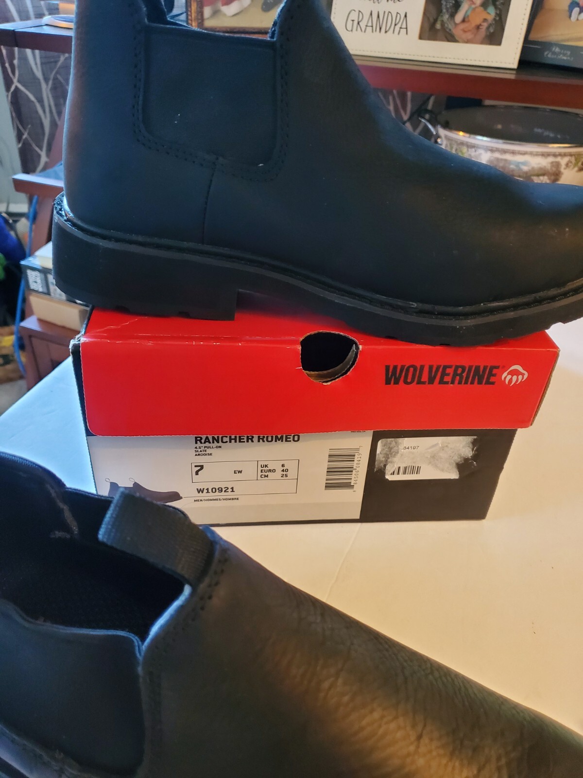 Wolverine Men's Rancher Romeo Steel Toe Industrial Slate (black) Size