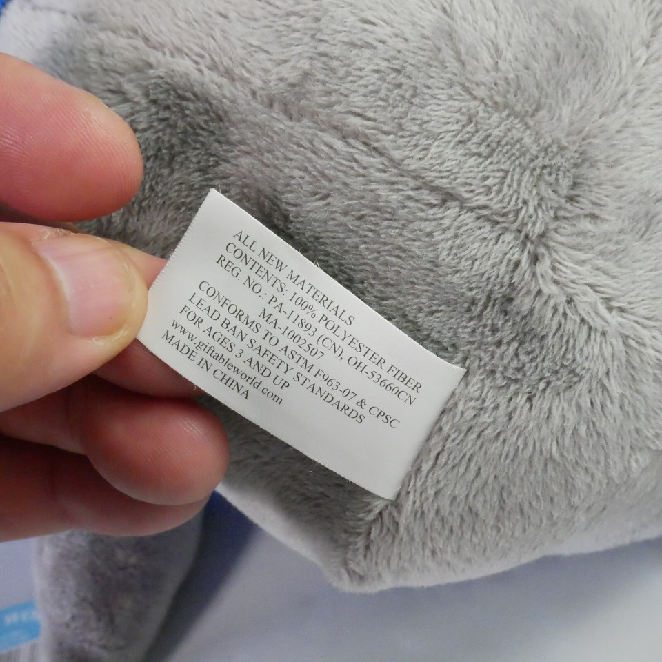 Gray Seal Sea Lion Plush Toy 13" Stuffed Animal Beanie I Love San Diego