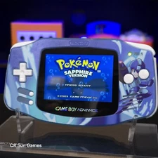 Megaman Blue Game Boy Advance GBA Console with iPS V5 Backlight Backlit LCD 