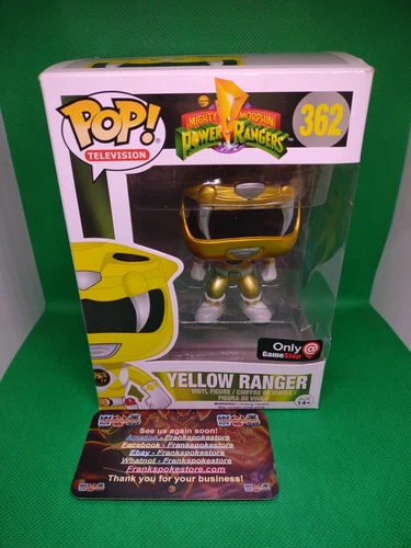 FUNKO POP 362 Yellow Ranger Chase Gold Version Gamestop Exclusive