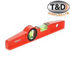 TIMCO 250mm Scaffold Spirit Level - Magnetic, Shockproof, High Accuracy Tool