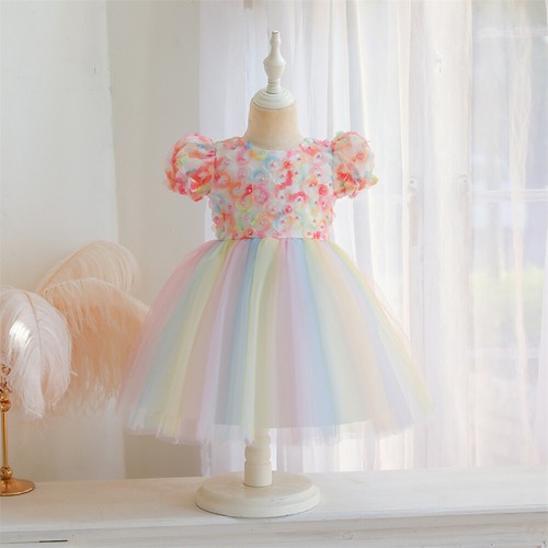 Little Girls Sleeveless Lace Tutu Dress Toddler Birthday Party Gown Wedding - Picture 148 of 197