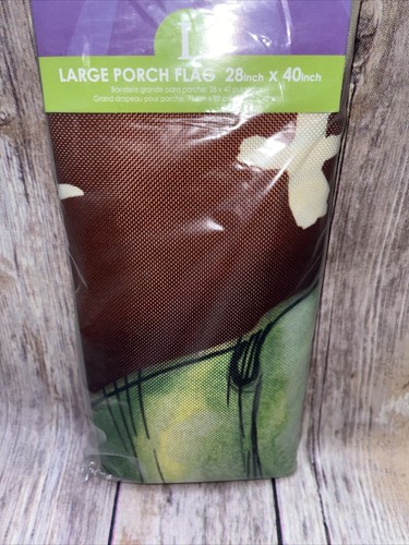 Rain or Shine HAPPY FALL Outdoor Art Lg Porch Flag 28"x40" Thanksgiving Pumpkin - Picture 4 of 7